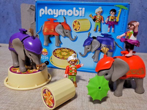 Playmobil 4235 Babyelefanten-Show vollständig