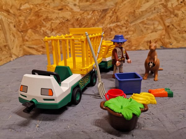 Playmobil Tierpfleger mit Transportfahrzeug 3242 vollständig