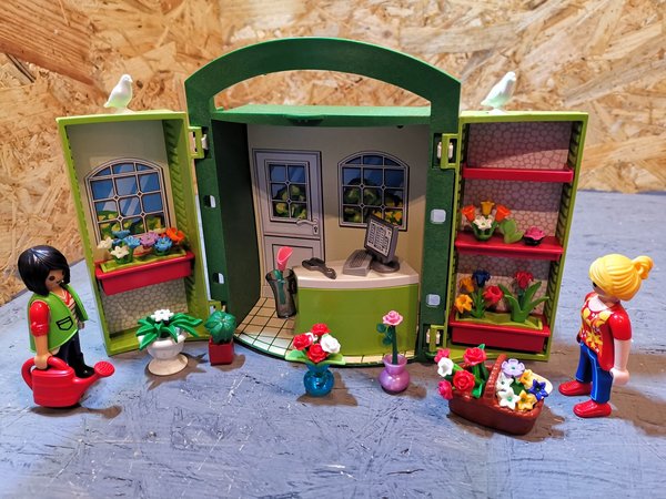 Playmobil Aufklapp-Spiel-Box "Blumenladen" 5639 vollständig