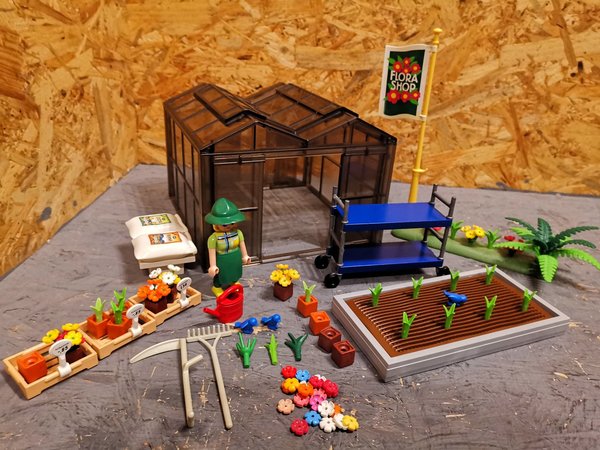 Playmobil Gewächshaus mit Gärtner 4481 vollständig