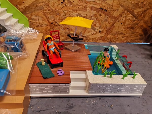 Playmobil Moderne Luxus-Villa 5574 & 5575 vollständig, mit Einrichtung