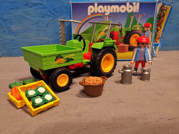Playmobil Traktor mit Ladefläche vollständig veröffentlicht 1999