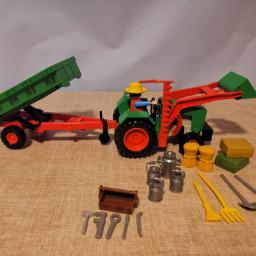 Playmobil 3500 & 3501 Traktor & Anhänger vollständig veröffentlich 1978