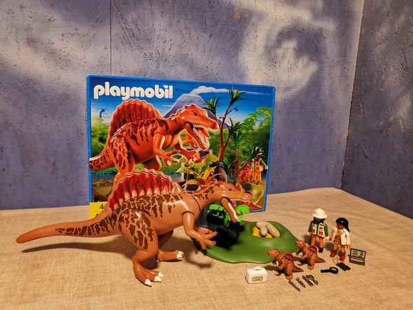 Playmobil 4174 Spinosaurus mit Dino-Nest  vollständig