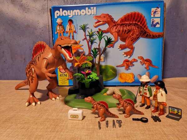 Playmobil 4174 Spinosaurus mit Dino-Nest  vollständig