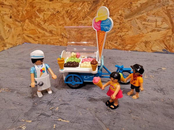 Playmobil Fahrrad mit Eiswagen 9426 vollständig