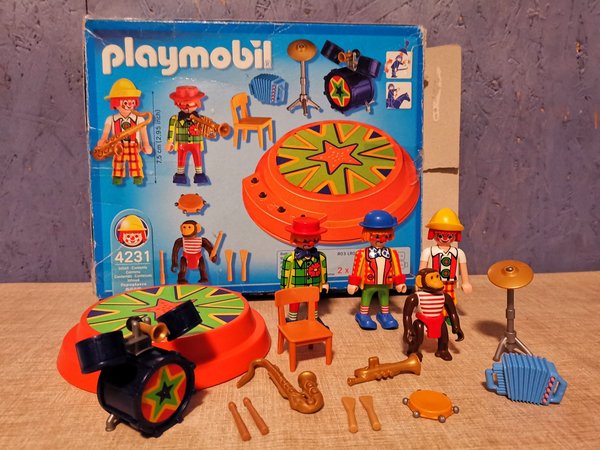 Playmobil 4231 Zirkuskapelle mit 4fach Sound Modul vollständig